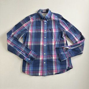 Vintage Abercrombie & Fitch A&F Muscle Button Down Dress Shirt Mens Size Large L